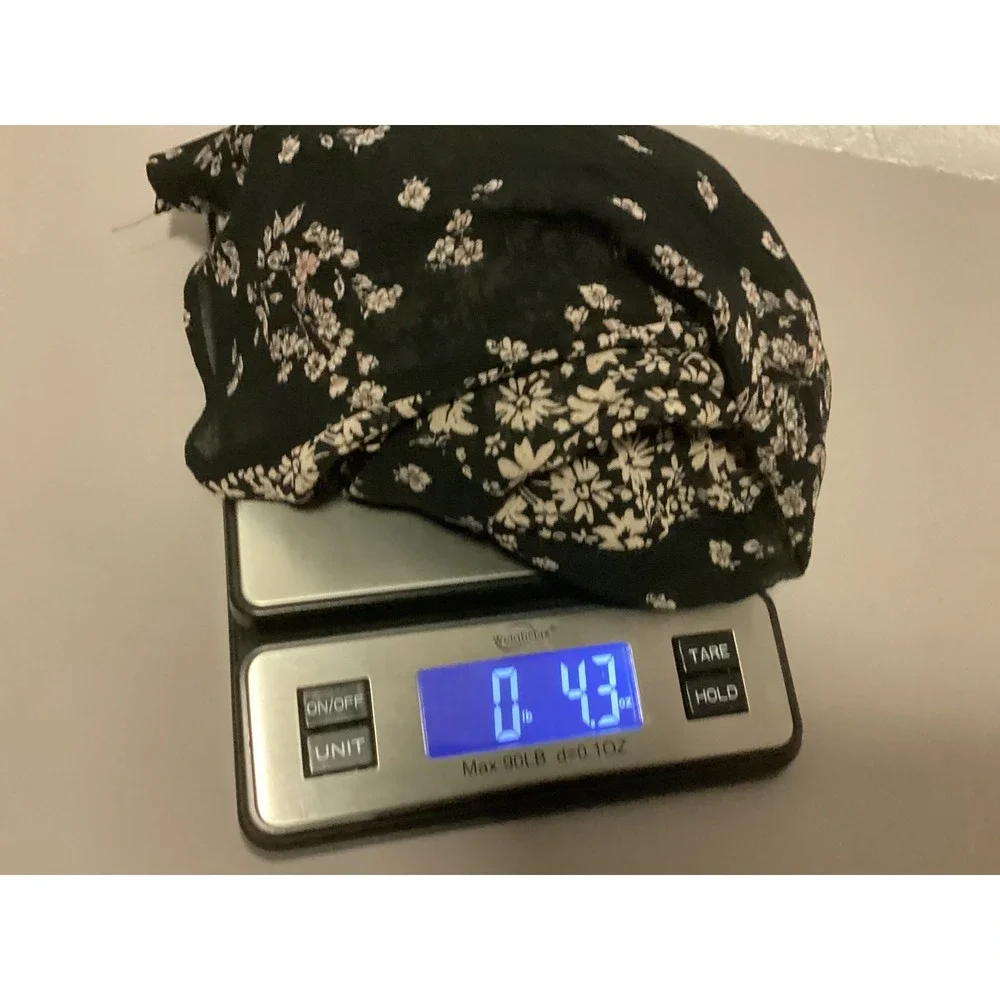 Free‎ People Serena Floral Bell Sleeve Blouse Women XS Black Sheer Boho Tie Neck